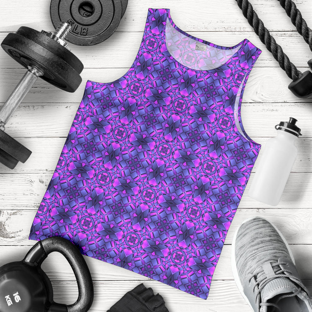 kaleidoscope Pattern Print Design Men Tank Top