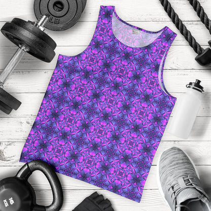 kaleidoscope Pattern Print Design Men Tank Top