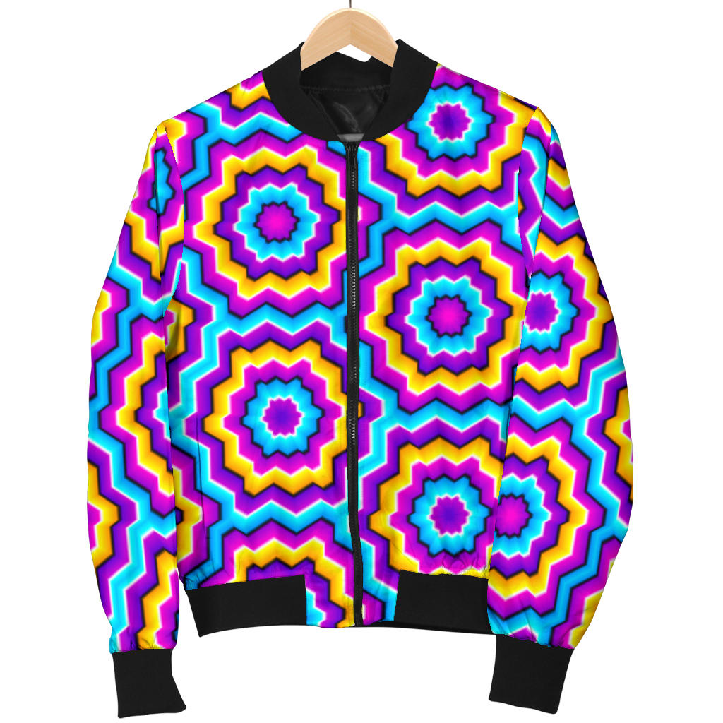 Optical illusion Techno Movement Men Bomber Jacket