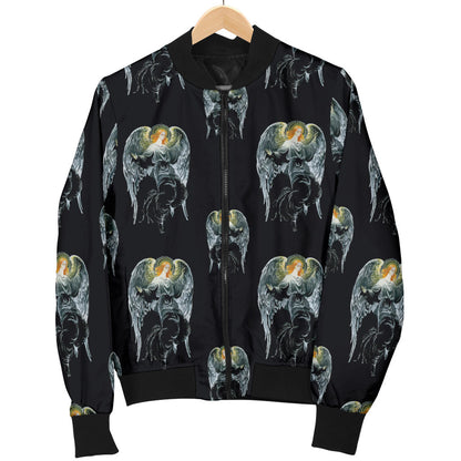 Angel with Wings Cute Design Print Men Bomber Jacket