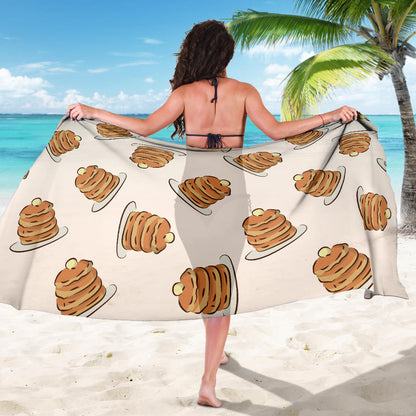 Pancake Pattern Print Design A01 Sarong Pareo Wrap