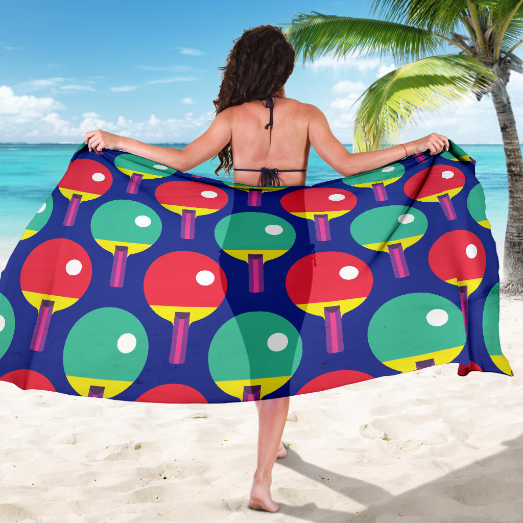 Ping Pong Pattern Print Design A03 Sarong Pareo Wrap