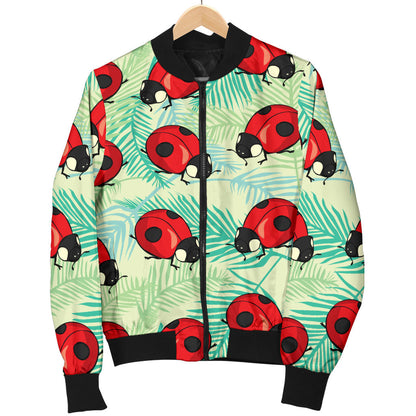 Ladybug Cute Print Pattern Men Bomber Jacket