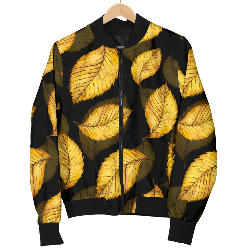 Elm Leave Summer Print Pattern Men Bomber Jacket