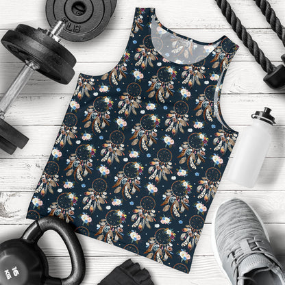 Dream Catcher Boho Floral Style Men Tank Top