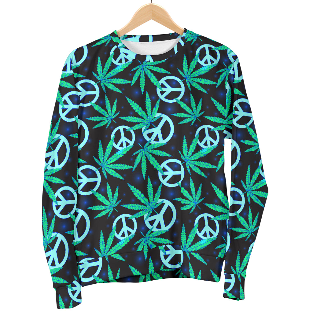 Peace Sign Themed Design Print Women Long Sleeve Sweatshirt