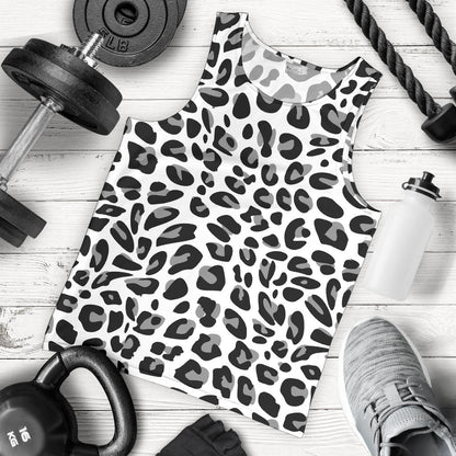 Snow Leopard Skin Print  Men Tank Top