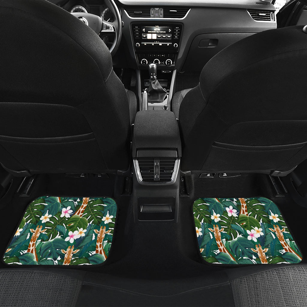 Giraffe Jungle Design Print Car Floor Mats Front Back