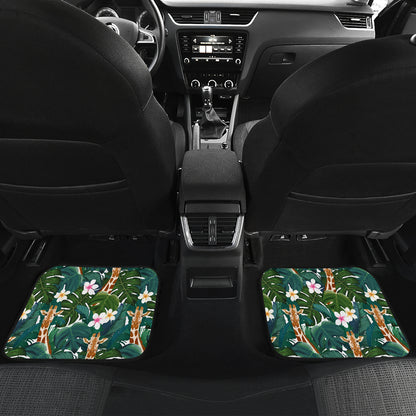Giraffe Jungle Design Print Car Floor Mats Front Back