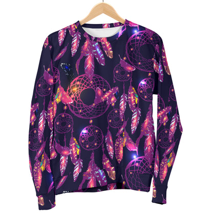 Dream catcher neon Women Long Sleeve Sweatshirt