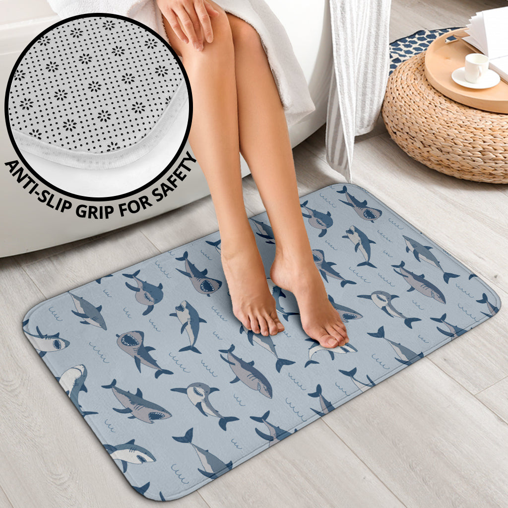 Shark Print Design LKS304 Bathroom Mat Set
