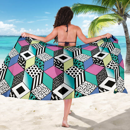 90s Pattern Print Design 3 Sarong Pareo Wrap