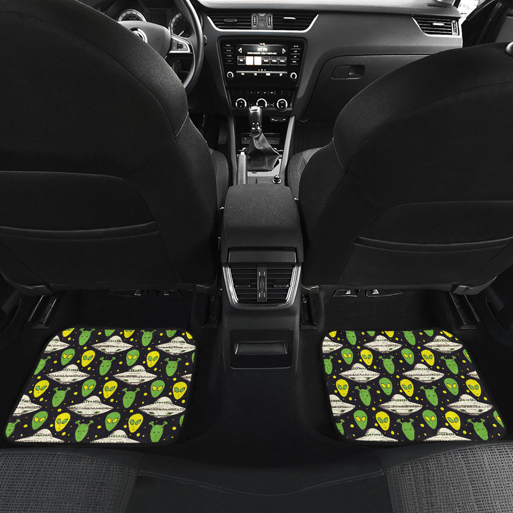 Alien UFO Pattern Car Floor Mats Front Back