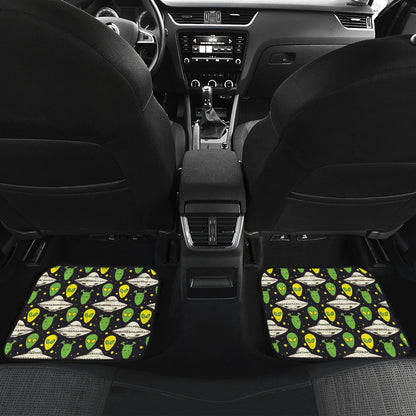 Alien UFO Pattern Car Floor Mats Front Back
