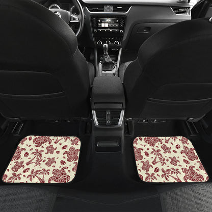 Polynesian Tattoo Turtle Themed Car Floor Mats Front Back
