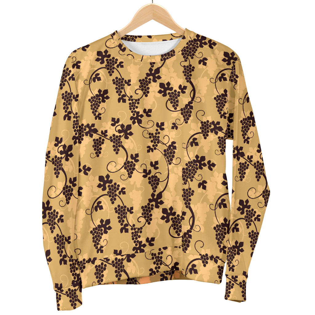 Wine Grape Design Print Women Long Sleeve Sweatshirt