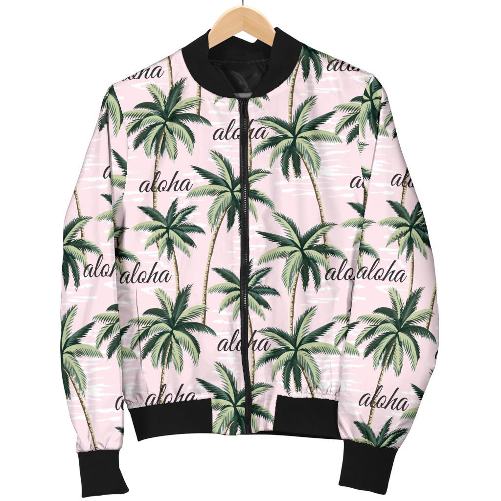 Aloha Beach Pattern Design Themed Print Men Bomber Jacket