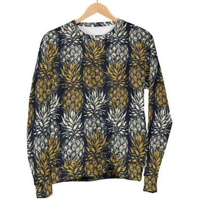 Pineapple Print Design Pattern Women Long Sleeve Sweatshirt
