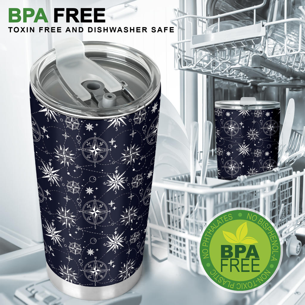 Nautical Sky Design Themed Print Tumbler