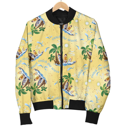 Surf Catch the Wave Design Men Bomber Jacket