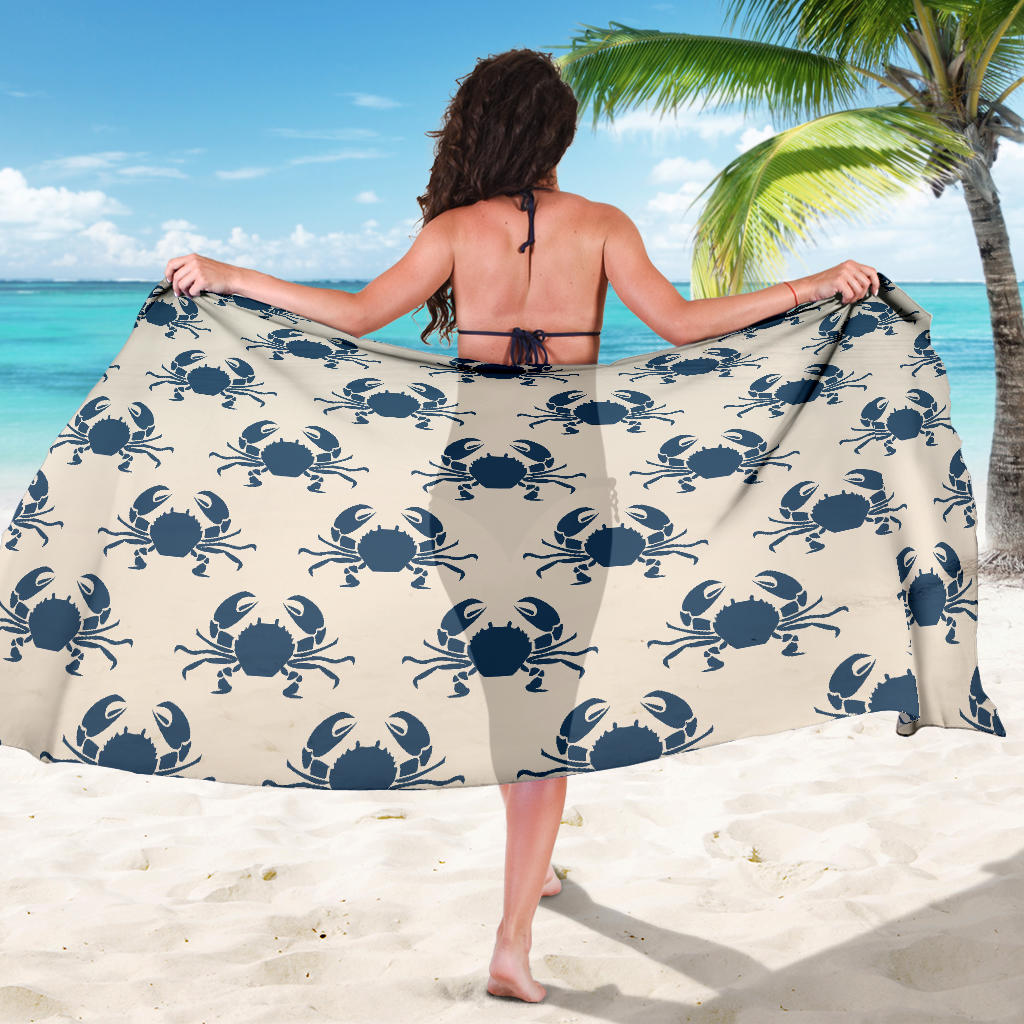 Crab Pattern Print Design 02 Sarong Pareo Wrap