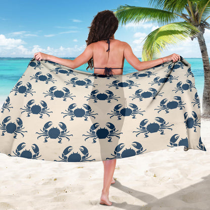 Crab Pattern Print Design 02 Sarong Pareo Wrap