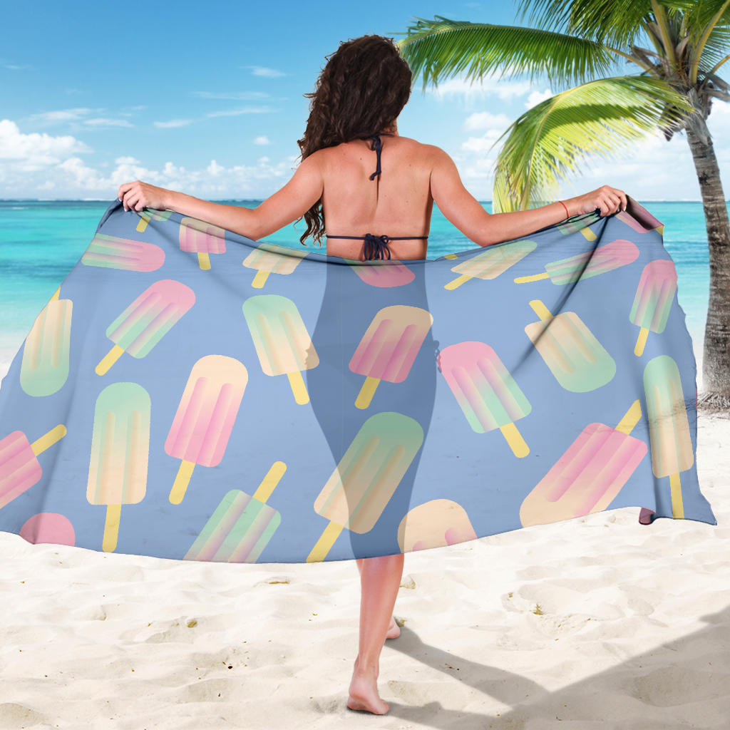 Ice Cream Pattern Print Design 05 Sarong Pareo Wrap