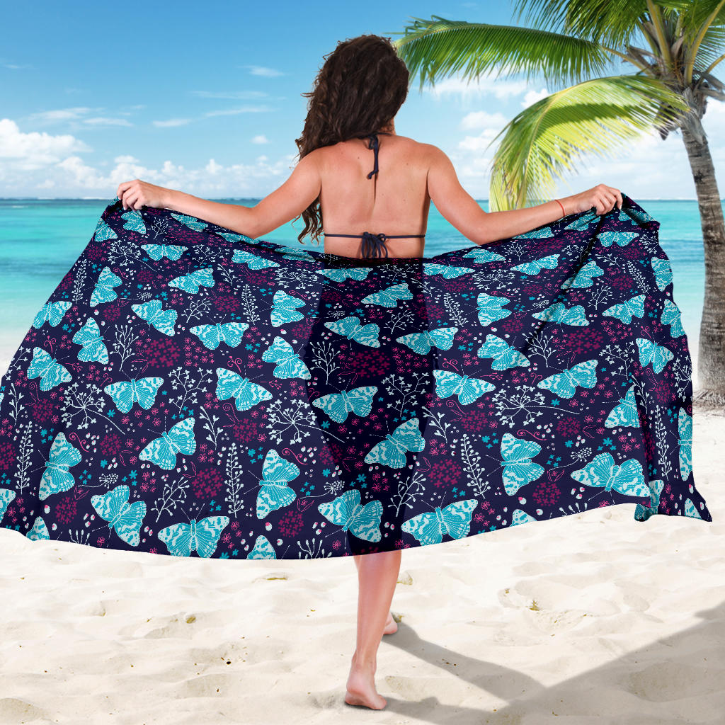 Butterfly Pattern Print Design 011 Sarong Pareo Wrap
