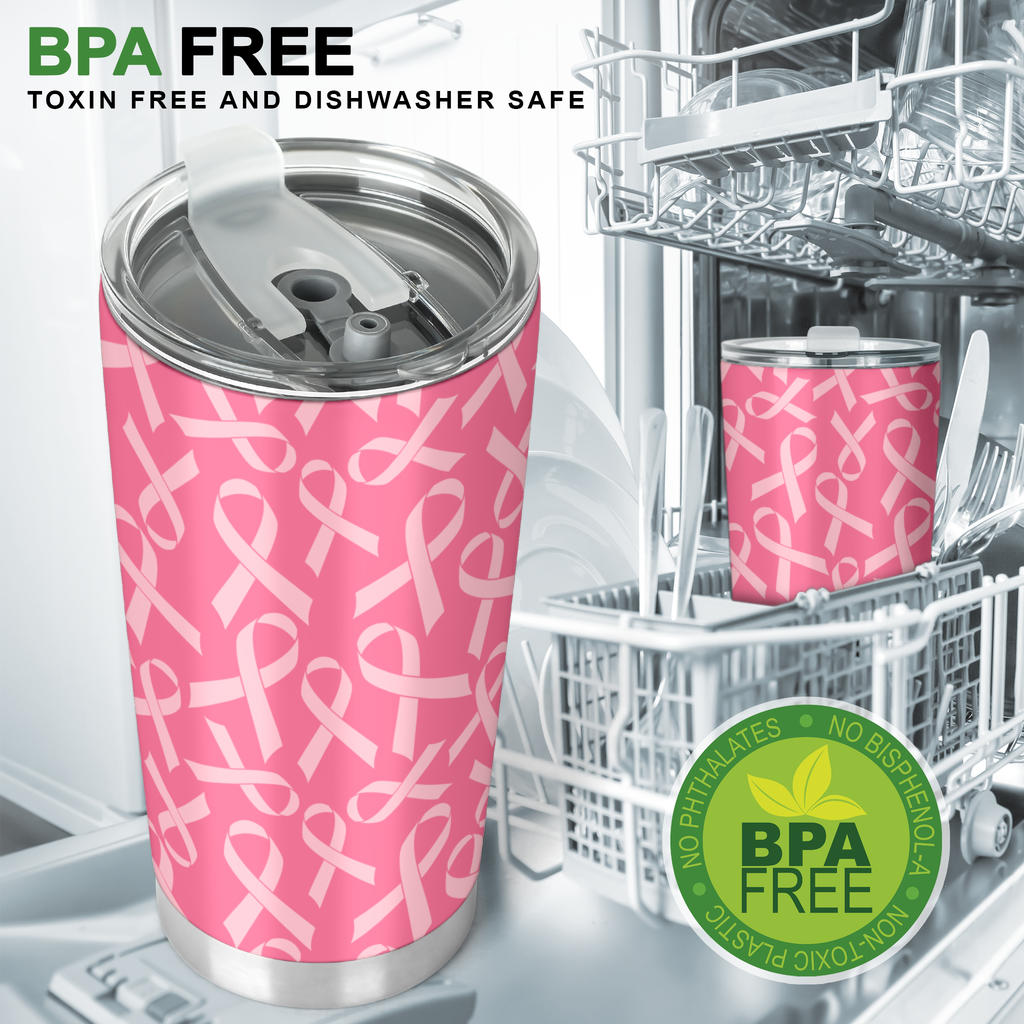 Breast Cancer Awareness Themed Tumbler