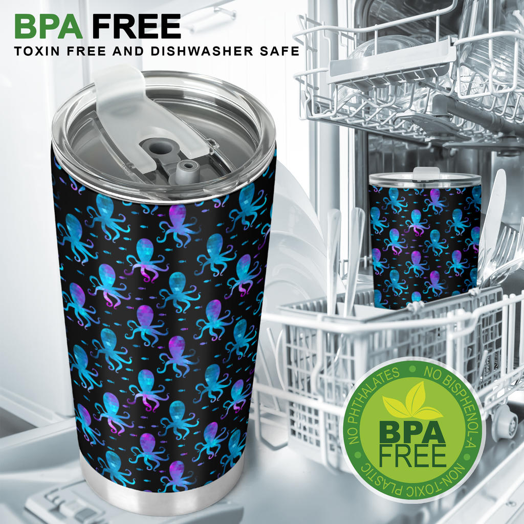 Octopus Blue Design Print Themed Tumbler