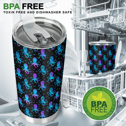Octopus Blue Design Print Themed Tumbler