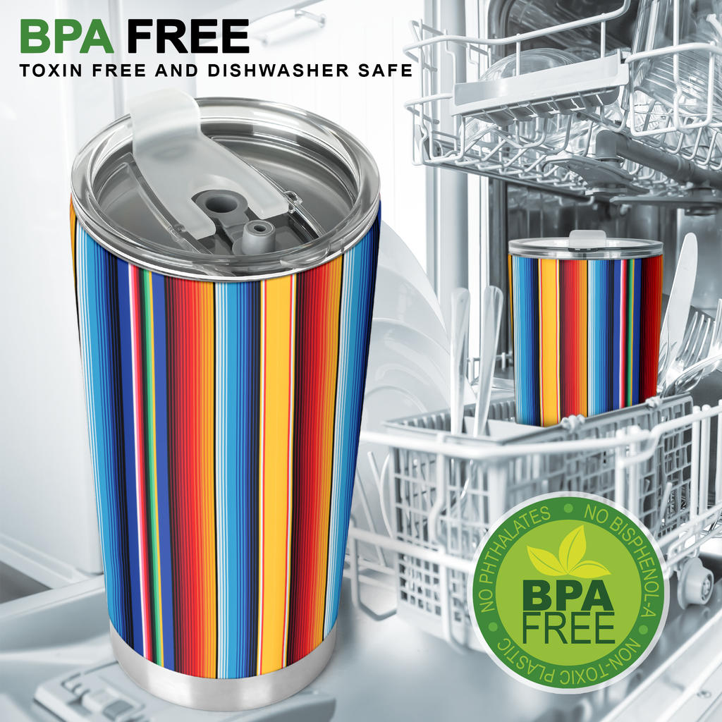 Mexican Blanket Stripe Print Pattern Tumbler