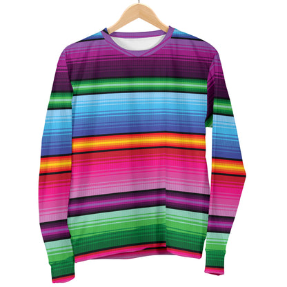 Mexican Blanket Colorful Print Pattern Women Long Sleeve Sweatshirt
