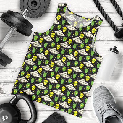 Alien UFO Pattern Men Tank Top