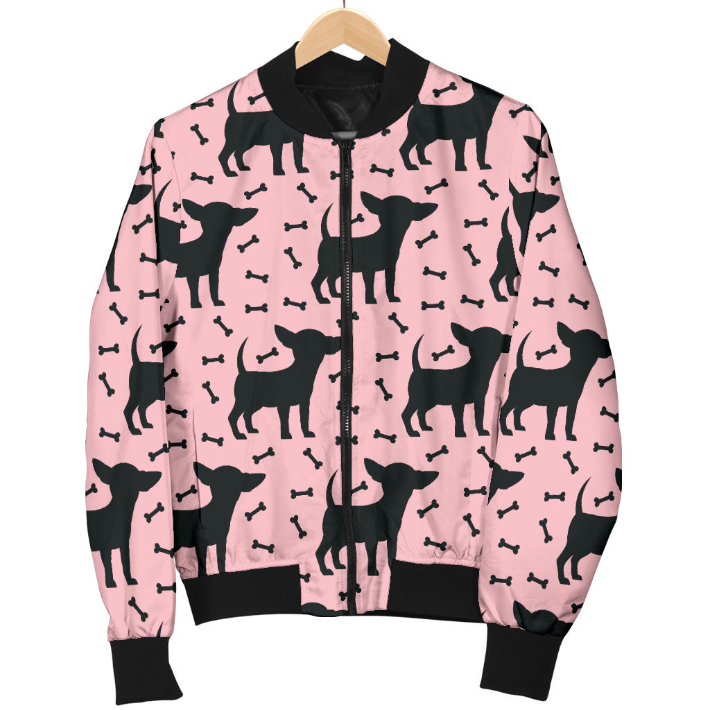 Chihuahua Pink Print Pattern Men Bomber Jacket