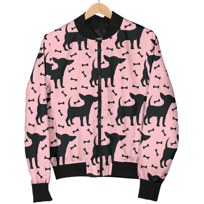 Chihuahua Pink Print Pattern Men Bomber Jacket