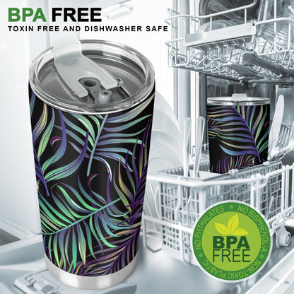 Tropical Palm Leaves Pattern Brightness Tumbler