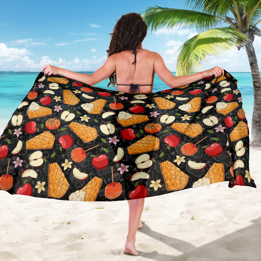 Apple Pie Pattern Print Design 01 Sarong Pareo Wrap