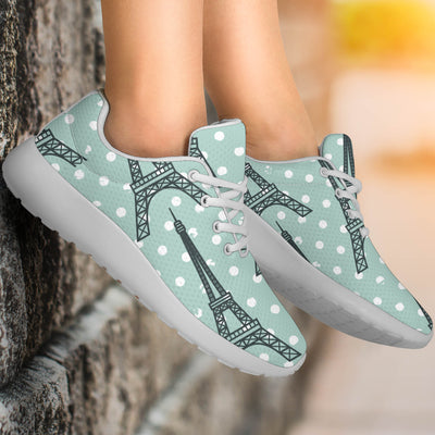 Eiffel Tower Polka Dot Print Athletic Shoes