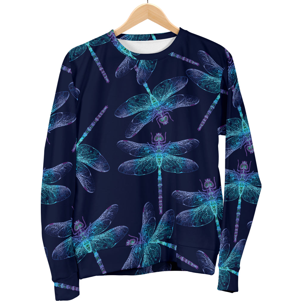 Dragonfly Hand Drawn Style Print Women Long Sleeve Sweatshirt