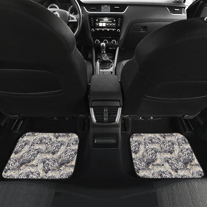 Owl Realistic Themed Design Print Car Floor Mats Front Back