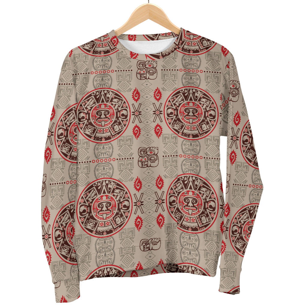 Calendar Aztec Print Pattern Women Long Sleeve Sweatshirt