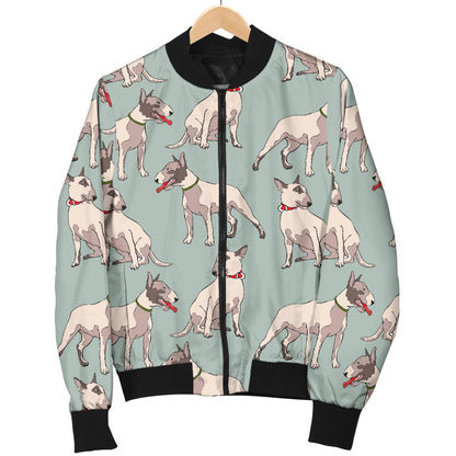 Bull Terrier Cute Print Pattern Men Bomber Jacket