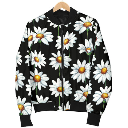 Daisy Print Pattern Men Bomber Jacket