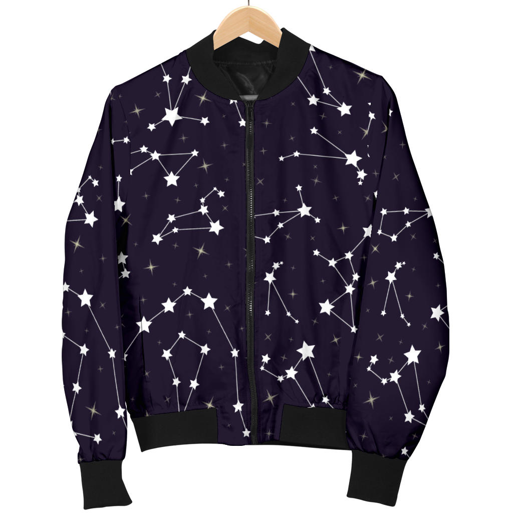 Zodiac Star Pattern Design Print Men Bomber Jacket