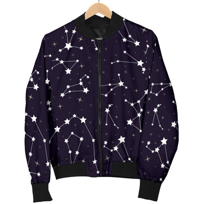 Zodiac Star Pattern Design Print Men Bomber Jacket