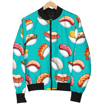 Sushi Themed Print Men Bomber Jacket