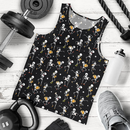 Skeleton Dance Print Men Tank Top