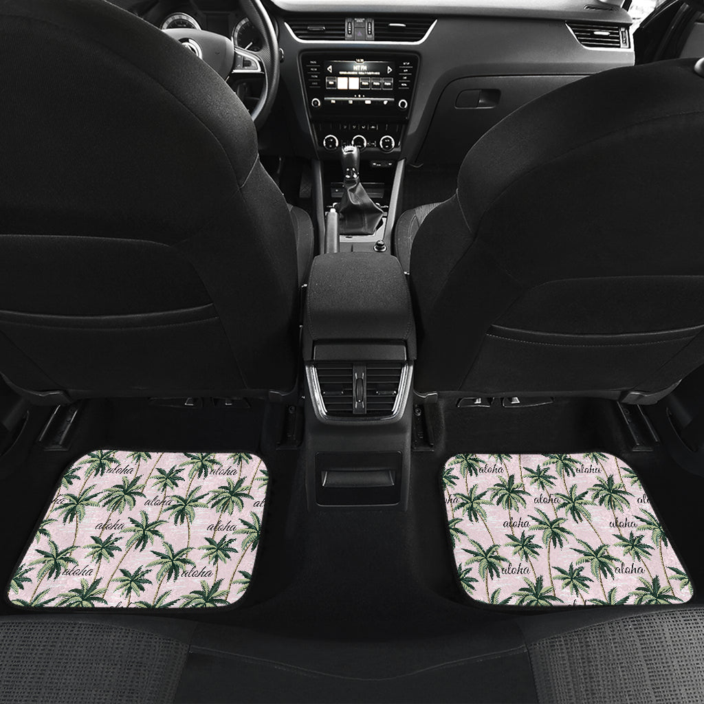 Aloha Beach Pattern Design Themed Print Car Floor Mats Front Back