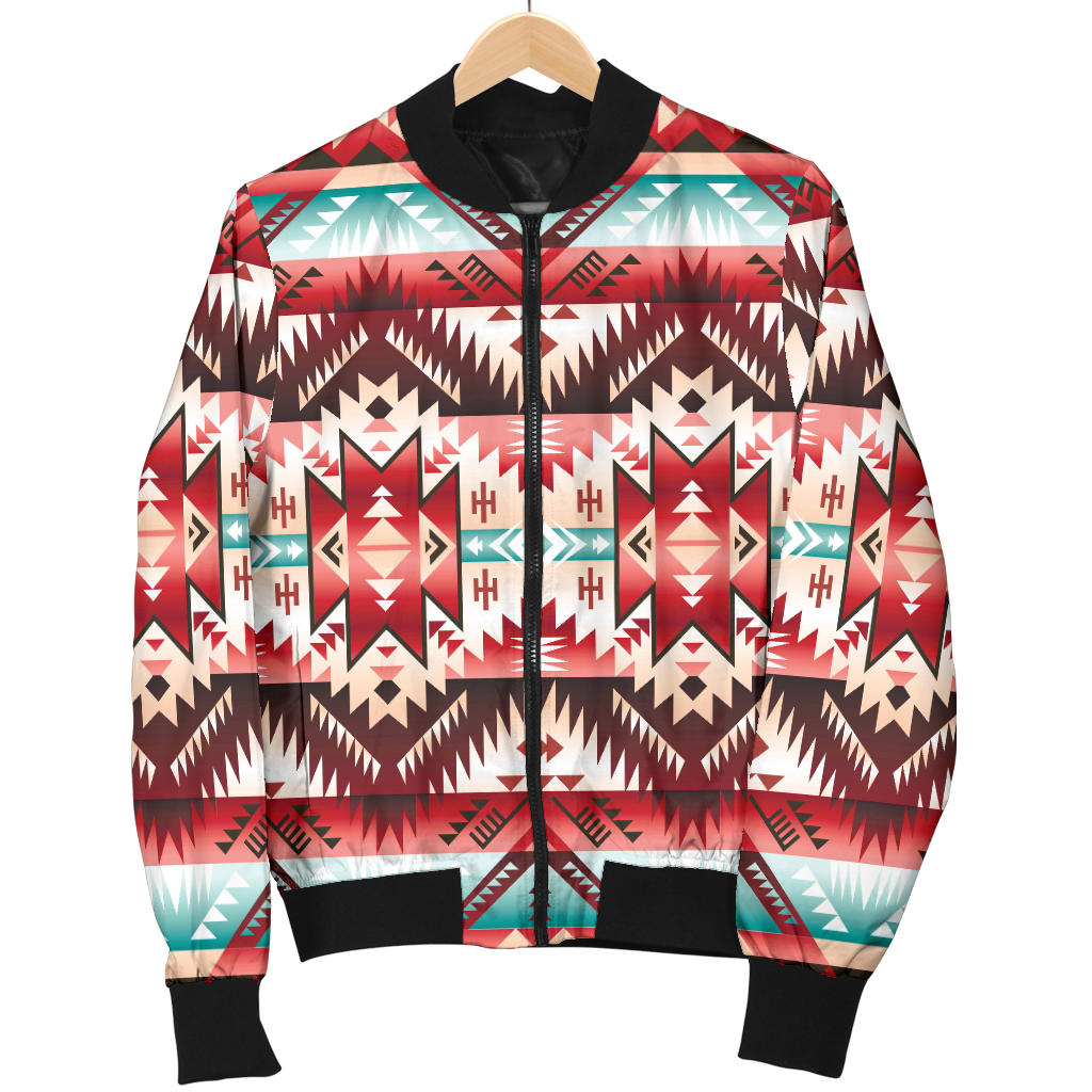 Aztec Western Style Print Pattern Men Bomber Jacket